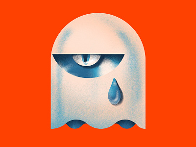 Blue-Eyed Ghost blue graphicdesign icon illustration logo red snake sticker t shirt