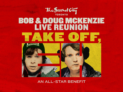 Bob & Doug McKenzie Live Reunion canada canadians dave thomas event great white north hosers poster rick moranis sctv second city toronto