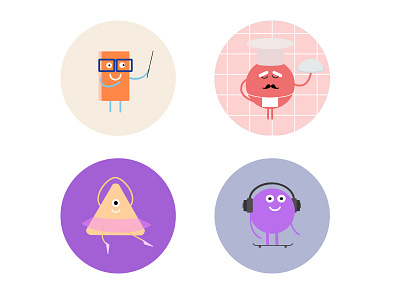 Character set character icon illustration vector