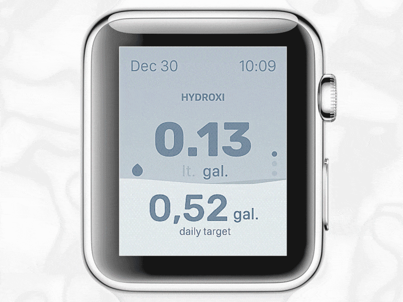 Hidroxi ae animation app apple gif interaction iwatch ui water