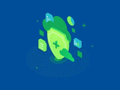 Security colors design geometric gradient illustration shapes web