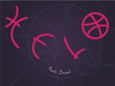 Helo Dribbble! 2d art clean design dribbble firstshot flat hello illustration letter art logo logotype simple stroke type vector