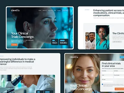 Clinical Trials Concierge Website branding design form graphic design homepage landing logo medical mobile typography ui ux web