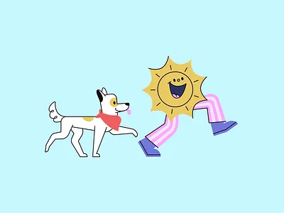 Feek - Characters branding character character design design dog feek graphic design illustration sun vector