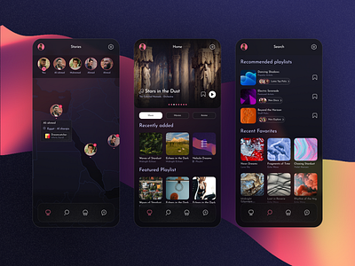 Music buds - Concept app design android app application branding design graphic design ios media player music social ui