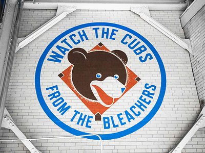 Chicago Cubs Mural chicago cubs hand mural painted painting right sign signs way