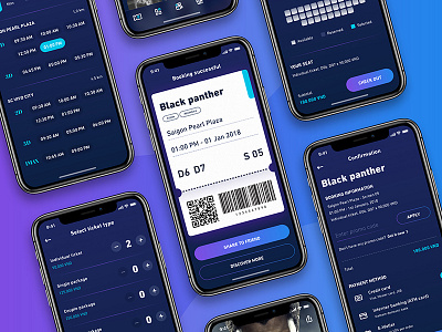 Movie mobile app | Shot 02 booking booking app eticket interface ios iphonex mobile app payment uiux