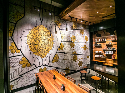 Starbucks Mural - Chicago, IL chicago coffee hand mural murals painted painting right signs starbucks way