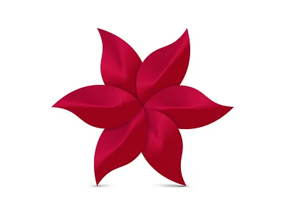 Satin Red Flower flower hexagon logo red satin silk