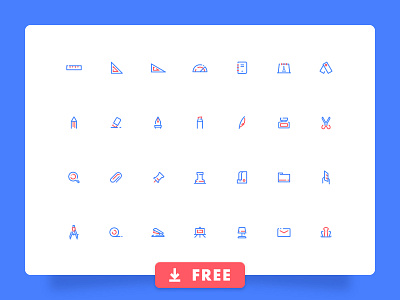 28 Free Stationery Icon Set clip download eraser feather pen free icons line protractor scissors simple stapler stationery