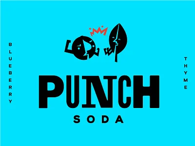 Punch Soda pt. 2 branding character design design illustration logo design soda typography visual identity word mark