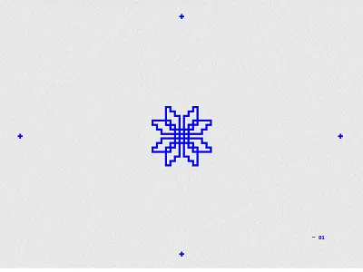 Snowflakes abstract icon identity logo mark snowflakes symbol