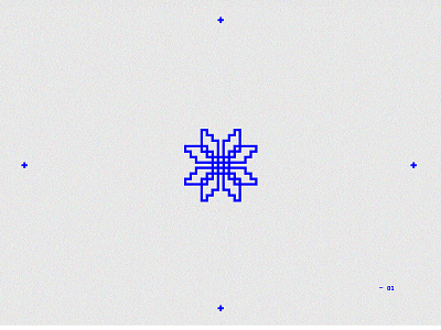 Snowflakes abstract icon identity logo mark snowflakes symbol