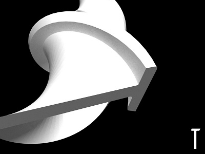3D Alphabet - T 3d abstract alphabet t type typography