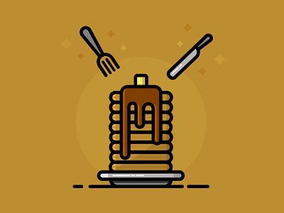Eleven's Waffles art breakfast drawing flat art flat design food icon illustration minimalism stranger things tv waffles