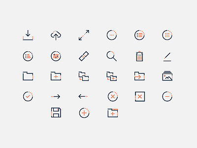 Icon set for Dwell Data digital icon icon set interface responsive uiux vector website