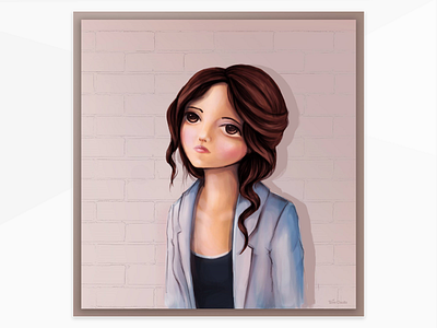 simple girl character girl illustration photoshop portrait