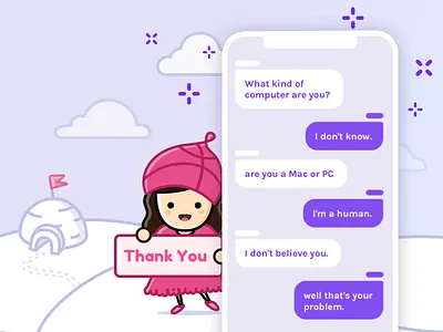 Mia chatbot debut first shot hello dribbble