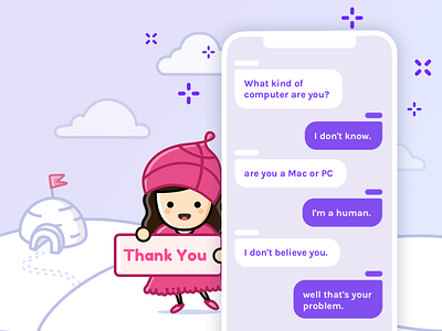 Mia chatbot debut first shot hello dribbble