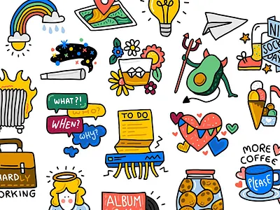 Telegram Stickers angel avocado chat coffee emoji heart message rainbow stickers telegram whiskey