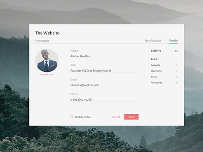 Daily UI #006 User Profile daily ui profile ui user ux