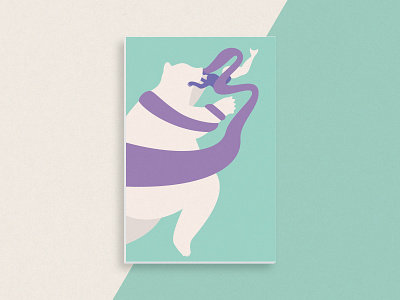 "Monstrous Love" Card bear card hair hug kiss love mermaid monster monstrous stationery