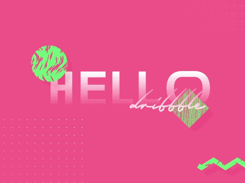Hello Dribbble! debut dribbble glitch shapes shot