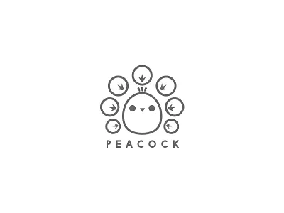 Peacock animal bird icon line peacock sketch