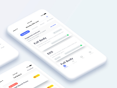 Introducing Lofty 2018 app clean fitness flat inspiration ios new ui upcoming ux workout