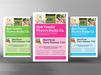 Family Photo Studio Flyer Psd agency blue business business flyer clean company family photo studio flyer psd