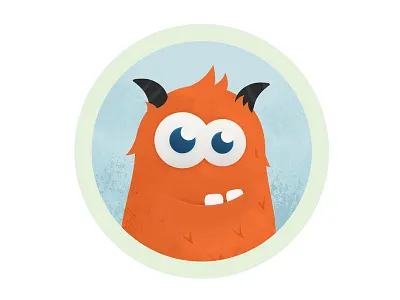 City's Monster character monster orange photoshop