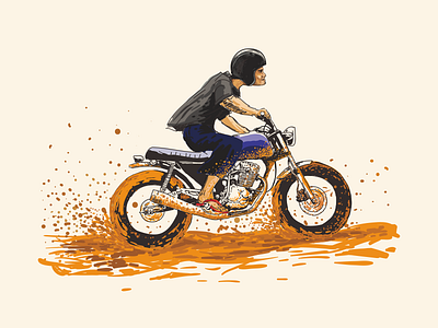 drive art artwork design draw drawing graphic ilustrasion motorcycle wacom