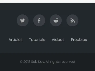 Footer blog blue dark design footer icon icons menu web web design website