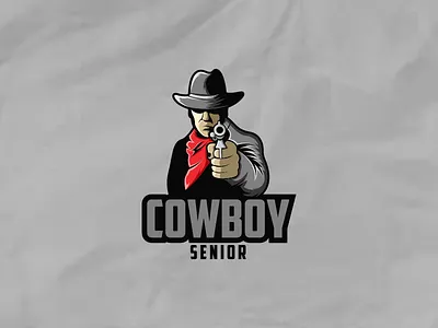 Cowboy coreldraw ilustrator logo