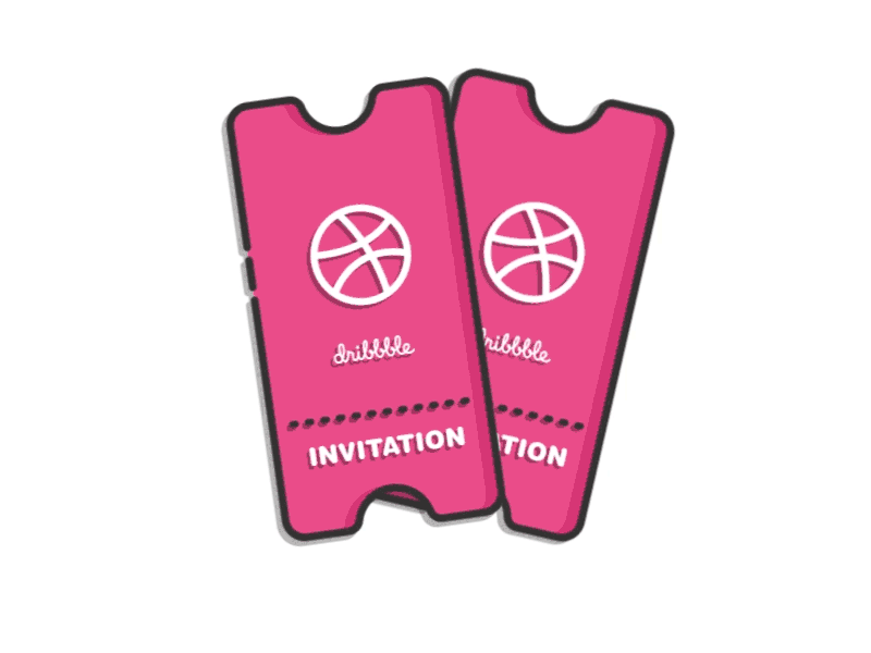 X 2 Dribbble Invitation draft dribbble dribbble invitation flat gif giveaway invitation invite invites liquid motion graphics ticket