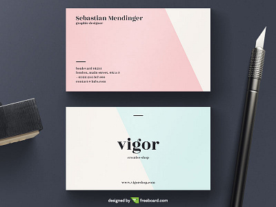 Pastel Business Card Template business card elegant name pastel print template visit