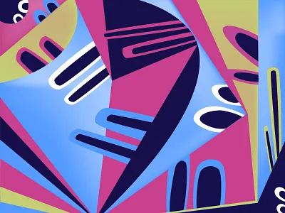 transitions abstract character color colour design illustration shape vector