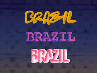 Brazil brazil custom exploration photoshop typeface typography