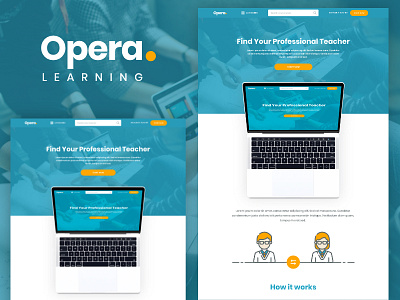 Opera Learning Website clean courses design education institutions learning modern online opera schools teachers ui