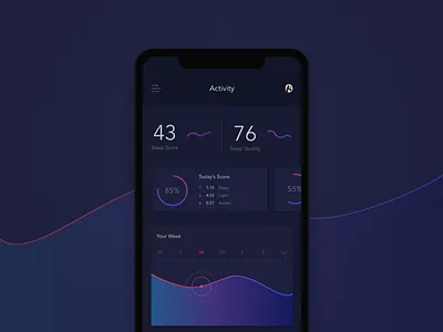 Sleep Tracker App app app design flat interface ios sketch tracker ui ux