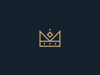a crown crown geometric gold icon line