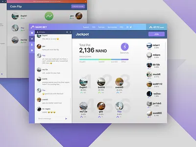 Nano Bet Platform betting cryptocurrency design gambling jackpot multiplayer nano raiblock raiblocks website ysdn