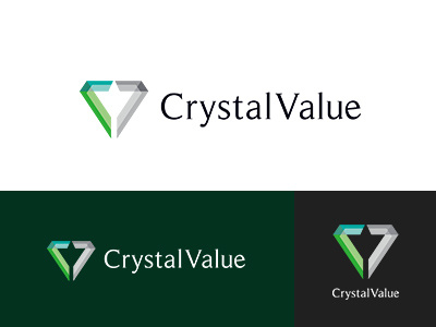 Crystalvalue collection crystal grid identity logo symbolmark value
