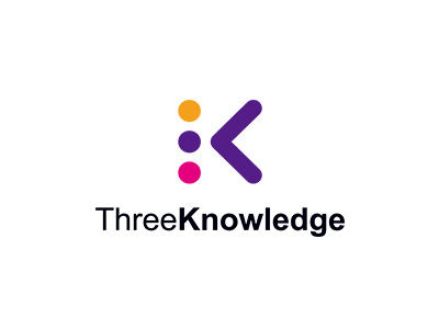 Threeknowledge collection identity knowleadge logo minimal pop three