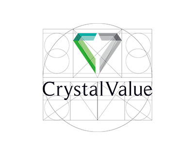 Crystalvalue Grid collection crystal grid identity logo silverratio symbolmark value