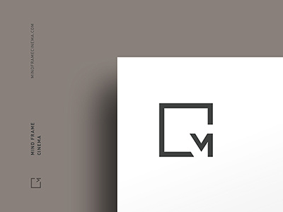 Mind Frame Cinema cinema frame hannah logo m mind minimal modern monogram purmort typography