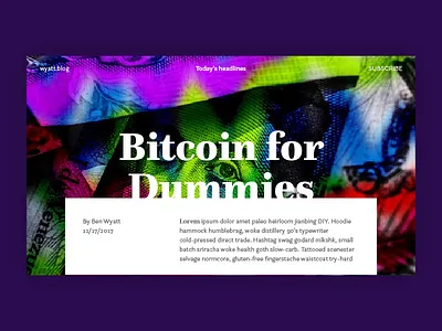 Daily UI #035: Blog Post. blog dailyui