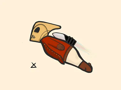 Rocketeer adobe draw illustration illustrator rocket rocketeer