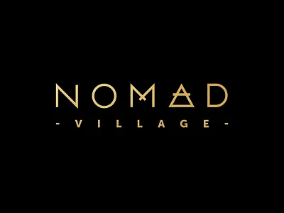 Nomad Logo 2 branding geometric geometry logo logotype luxury metallic millennial nomad symbolism travel typography