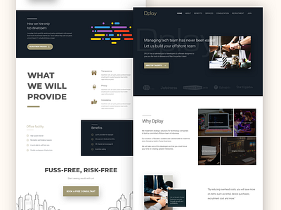 Dploy landing page concept corporate creative flat landing page minimal minimalism portfolio ui ux web